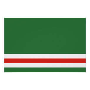 Flagge der Tschetschenischen Republik Itschkerien Poster