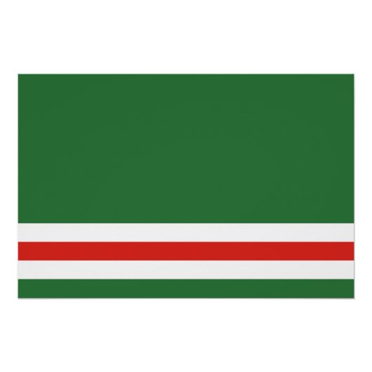 Flagge der Tschetschenischen Republik Itschkerien Poster (Vorderseite)