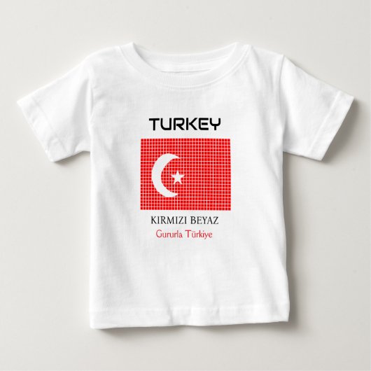 Flagge der Türkei Baby T-shirt (Vorderseite)