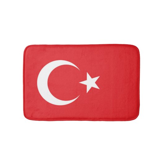 Flagge der Türkei Badematte (Vorderseite)