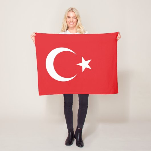 Flagge der Türkei Fleecedecke (Beispiel)