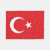 Flagge der Türkei Fleecedecke (Vorderseite (Horizontal))