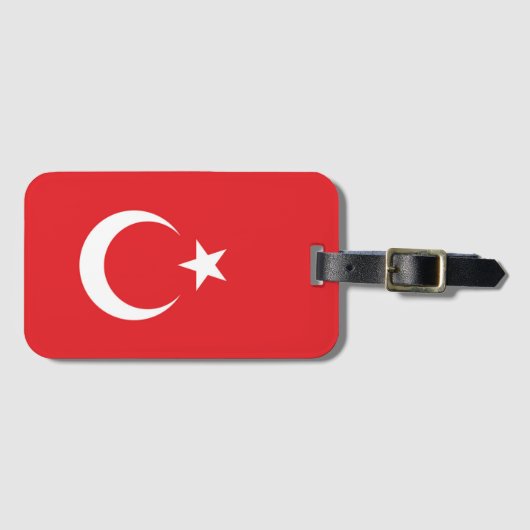 Flagge der Türkei Gepäckanhänger (Vorderseite (Horizontal))