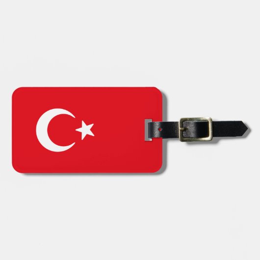 Flagge der Türkei Gepäckanhänger (Vorderseite horizontal)