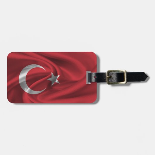 Flagge der Türkei Gepäckanhänger (Vorderseite horizontal)