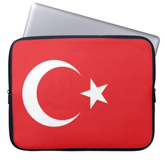 Flagge der Türkei Laptopschutzhülle (Vorderseite)