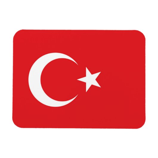Flagge der Türkei Magnet (Horizontal)