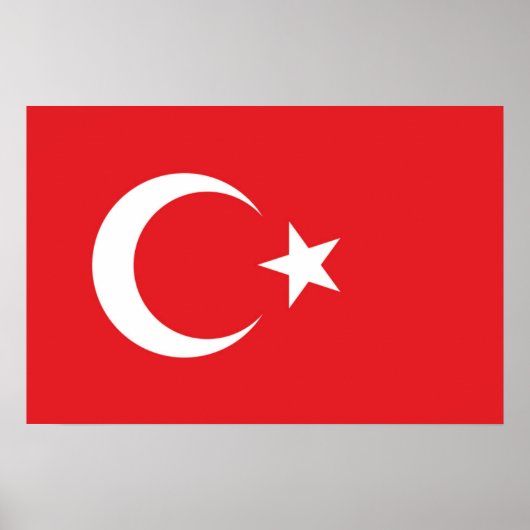 Flagge der Türkei Poster (Vorne)