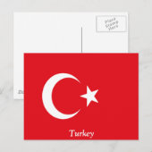 Flagge der Türkei Postkarte (Vorne/Hinten)