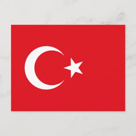 Flagge der Türkei Postkarte (Vorderseite)