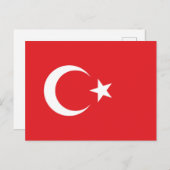 Flagge der Türkei Postkarte (Vorne/Hinten)