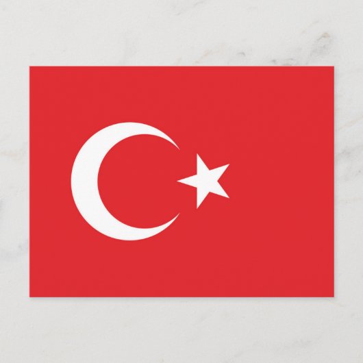 Flagge der Türkei Postkarte (Vorderseite)