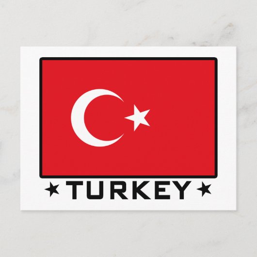 Flagge der Türkei Postkarte (Vorderseite)