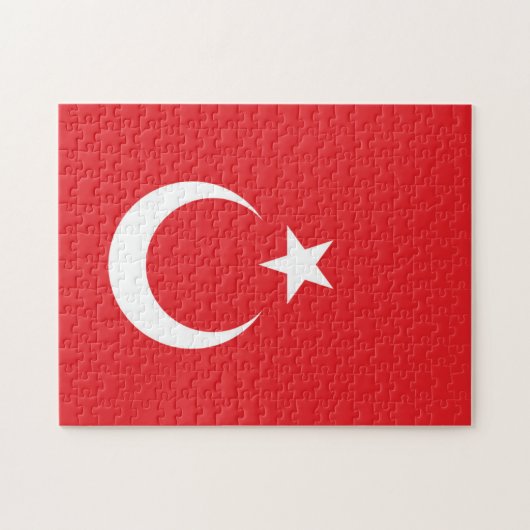 Flagge der Türkei Puzzle (Horizontal)
