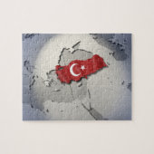 Flagge der Türkei Puzzle (Horizontal)