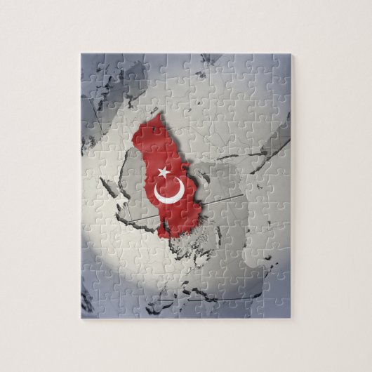 Flagge der Türkei Puzzle (Vertikal)