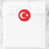 Flagge der Türkei Runder Aufkleber (Tasche)