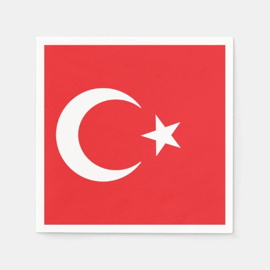 Flagge der Türkei Serviette (Vorderseite)