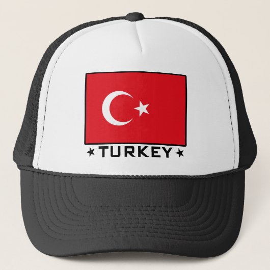 Flagge der Türkei Truckerkappe (Vorderseite)