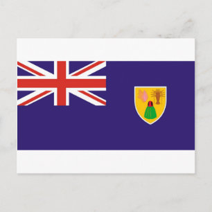Flagge der Turks- und Caicosinsel Postkarte