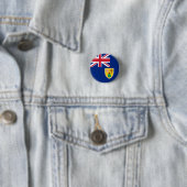 Flagge der Turks- und Caicosinseln Button (Beispiel)