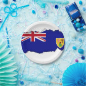 Flagge der Turks- und Caicosinseln Pappteller (Party)