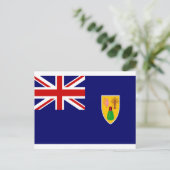 Flagge der Turks- und Caicosinseln Postkarte (Stehend Vorderseite)