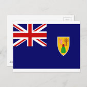 Flagge der Turks- und Caicosinseln Postkarte (Vorne/Hinten)