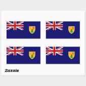 Flagge der Turks- und Caicosinseln Rechteckiger Aufkleber (Blatt)