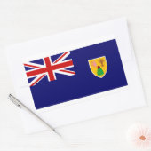 Flagge der Turks- und Caicosinseln Rechteckiger Aufkleber (Umschlag)