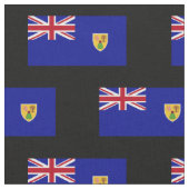 Flagge der Turks- und Caicosinseln Stoff (Nahaufnahme)