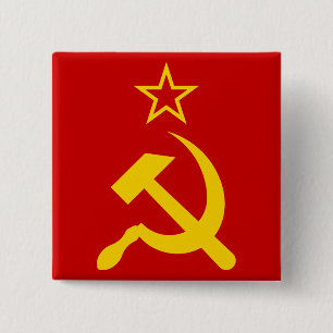 Flagge der UdSSR - Flagge der Sowjetunion Button