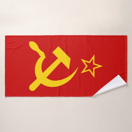 Flagge der UdSSR - sowjetische Gewerkschaft Badehandtuch (Badehandtuch)