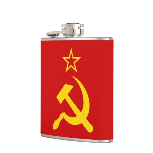 Flagge der UdSSR - sowjetische Gewerkschaft Flachmann (Links)