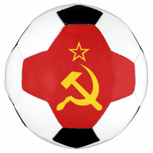 Flagge der UdSSR - sowjetische Gewerkschaft Fußball