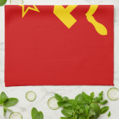 Flagge der UdSSR - sowjetische Gewerkschaft Geschirrtuch (Gefaltet)