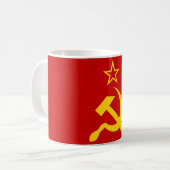 Flagge der UdSSR - sowjetische Gewerkschaft Kaffeetasse (Vorderseite Links)