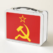 Flagge der UdSSR - sowjetische Gewerkschaft Metall Brotdose (Rückseite)