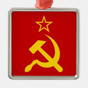 Flagge der UdSSR - sowjetische Gewerkschaft Ornament Aus Metall