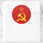Flagge der UdSSR - sowjetische Gewerkschaft Runder Aufkleber (Tasche)