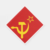 Flagge der UdSSR - sowjetische Gewerkschaft Serviette (Ecke)