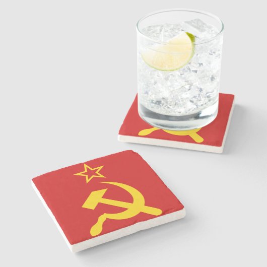 Flagge der UdSSR - sowjetische Gewerkschaft Steinuntersetzer (Seitenansicht)