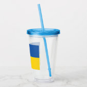 Flagge der Ukraine Acryltrinkbecher (Links)