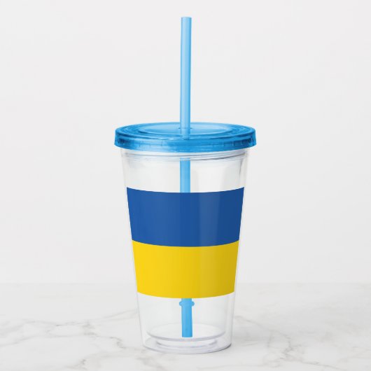 Flagge der Ukraine Acryltrinkbecher (Vorderseite)