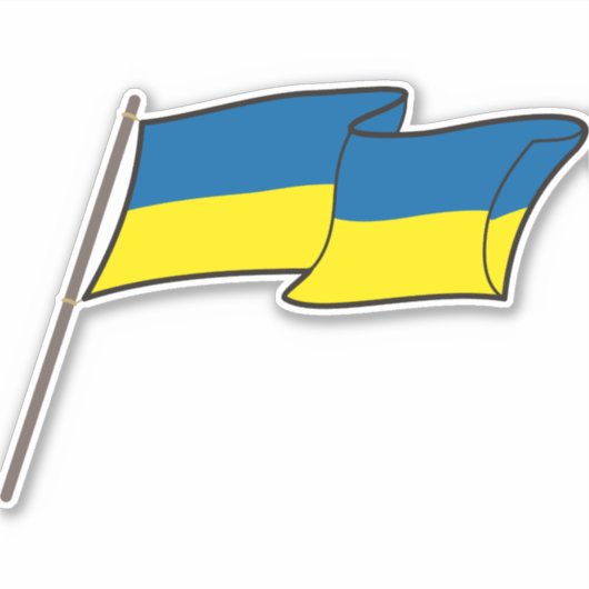 Flagge der Ukraine Aufkleber (Vorderseite)