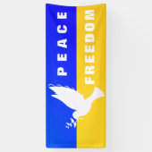 Flagge der Ukraine Banner Taube des Friedens - Fre (Vertikal)