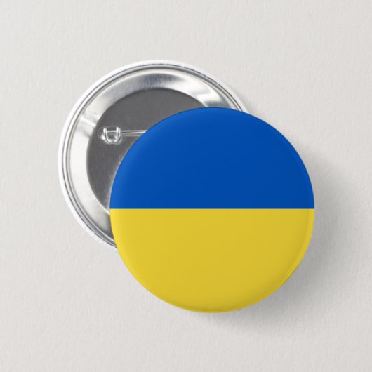 Flagge der Ukraine Button (Vorne & Hinten)