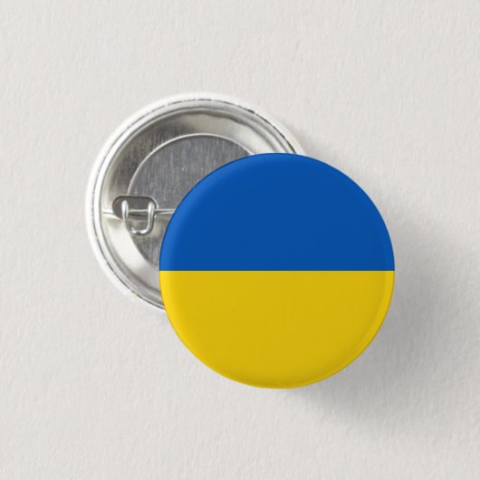 Flagge der Ukraine Button (Vorne & Hinten)