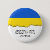 Flagge der Ukraine Button (Vorderseite)
