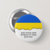 Flagge der Ukraine Button (Vorne & Hinten)